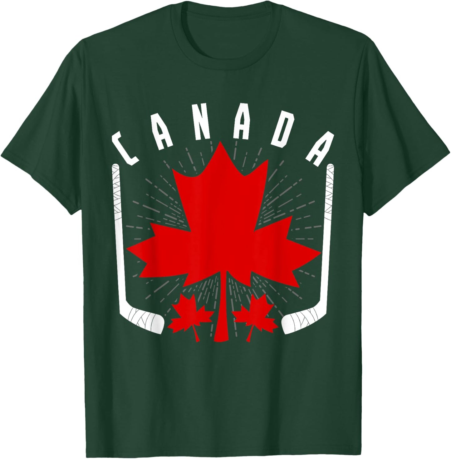 Ice Hockey Canadian Pride Maple Leaf Country Canada T-Shirt - T-Shirt | Forest