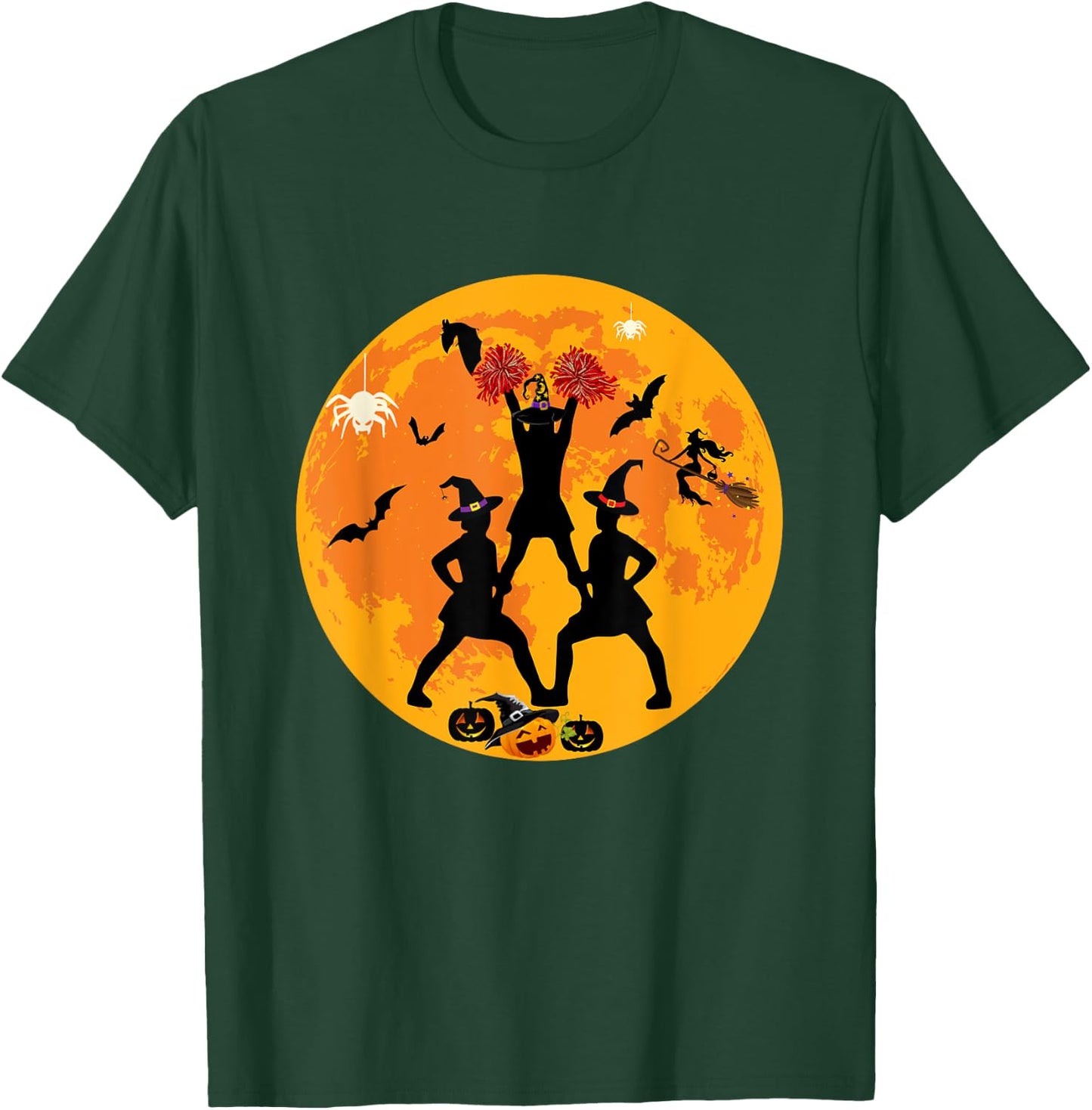 Halloween Cheerleading Funny Costume Cheerleader Cheer T-Shirt - T-Shirt | Forest