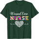 Wound Care Nurse Watercol Love Heart Stethoscope Nurse Women T-Shirt - T-Shirt | Forest