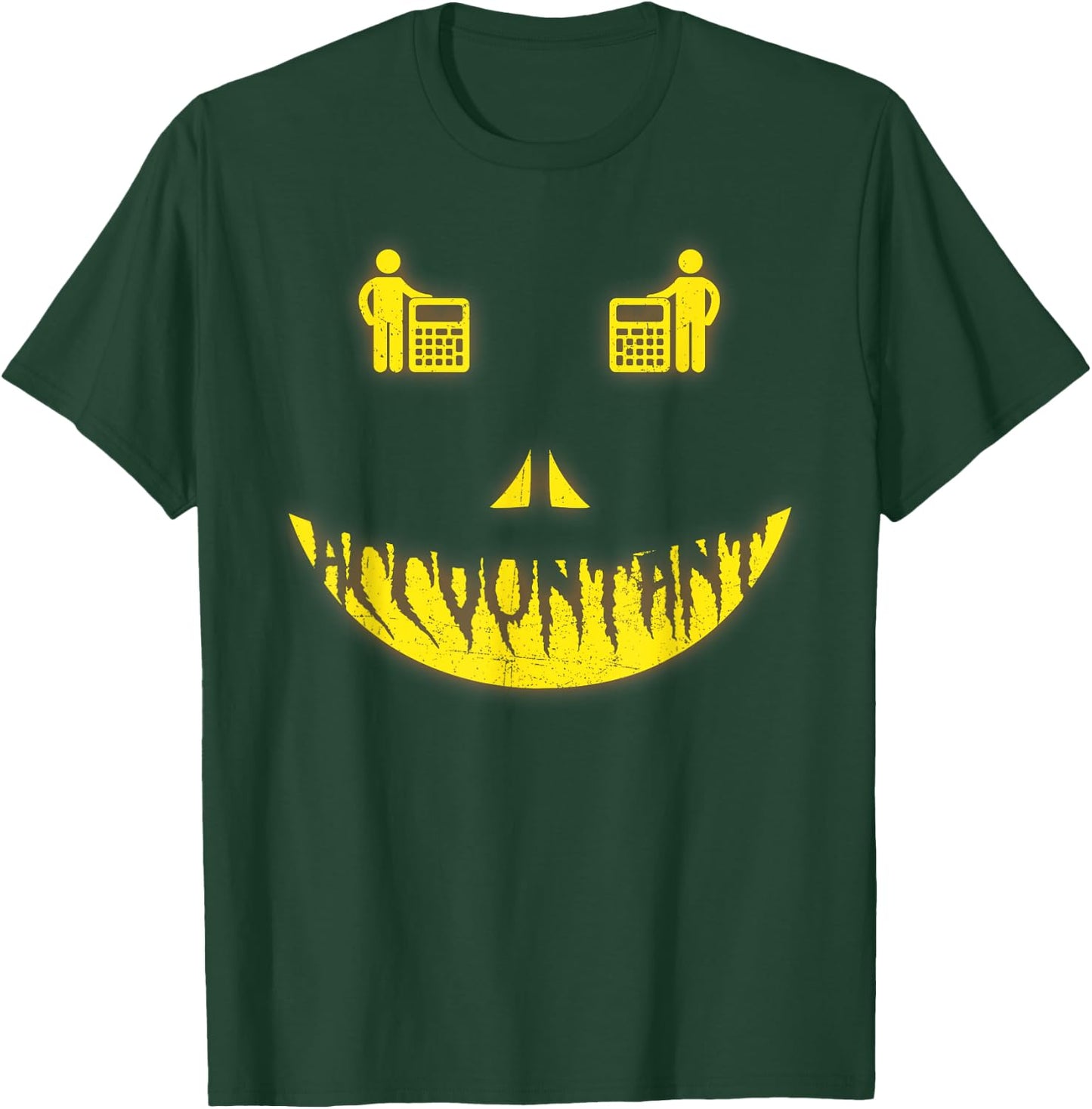 Halloween Costume Accountant Scary Face Halloween T Shirt T-Shirt - T-Shirt | Forest