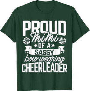 Proud Mimi of a Sassy Bow Wearing Cheerleader Cheerleading T-Shirt - T-Shirt | Forest