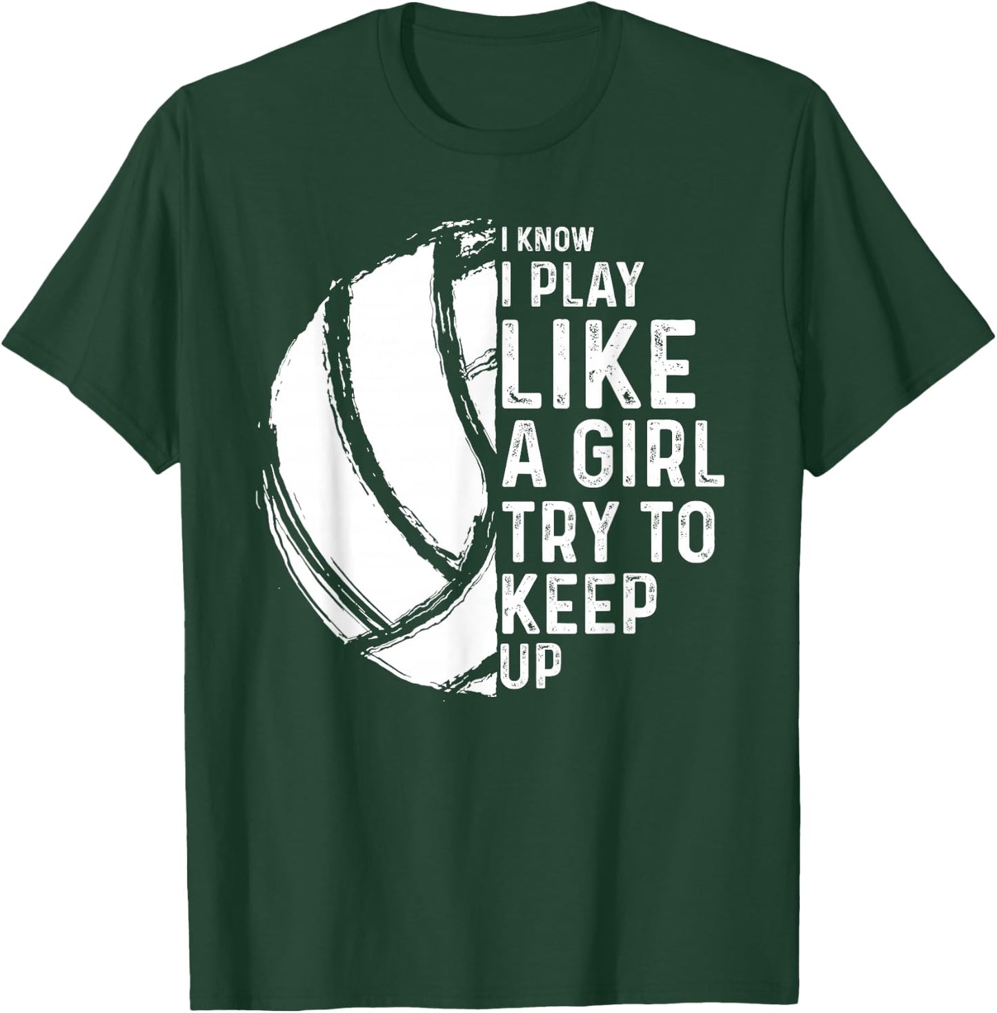 Funny Volleyball Design Girls Women Youth Teen Sports Lovers T-Shirt - T-Shirt | Forest