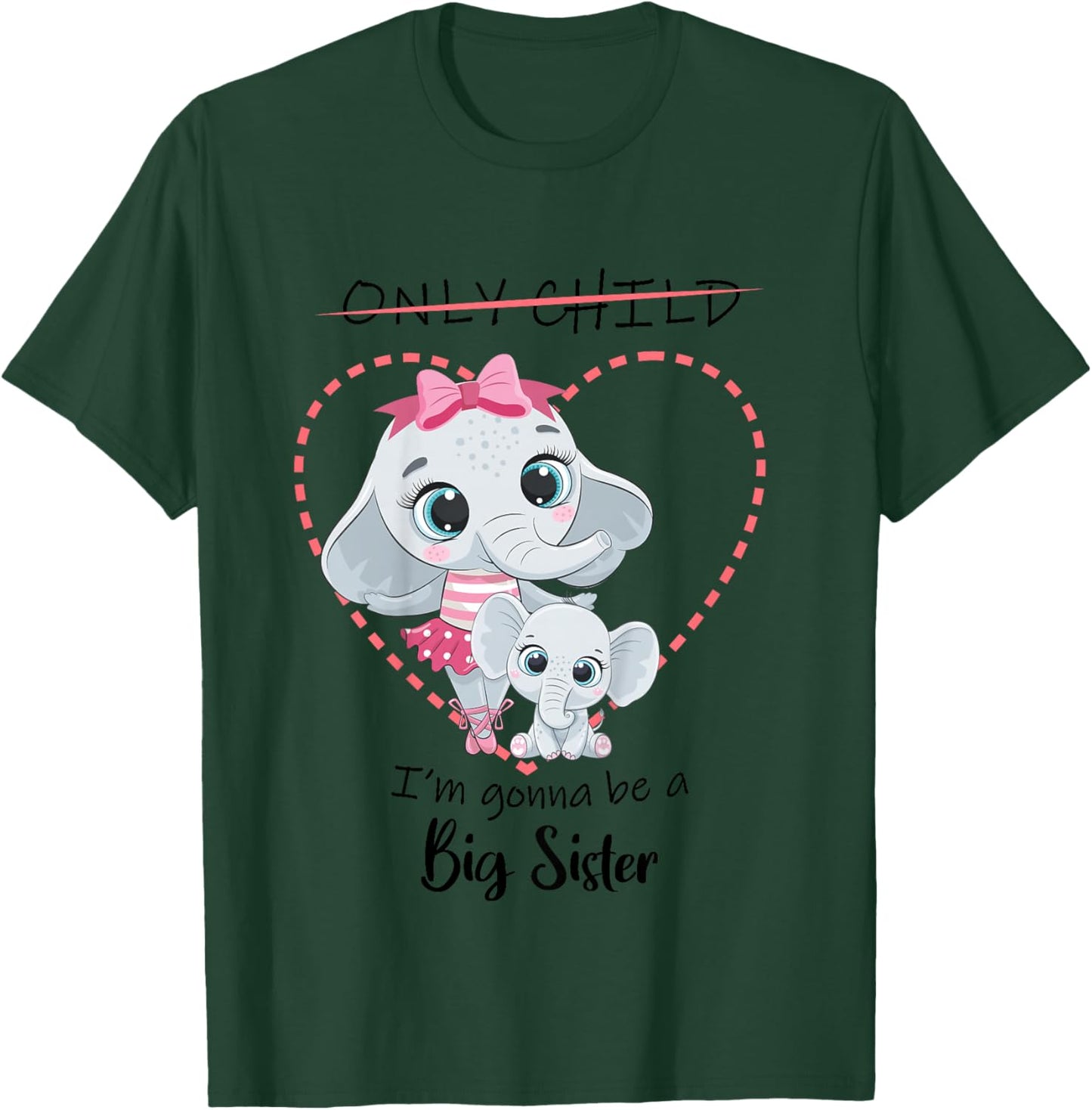 I'm gonna be a Big Sister 2026 Pregnancy Announcement T-Shirt - T-Shirt | Forest