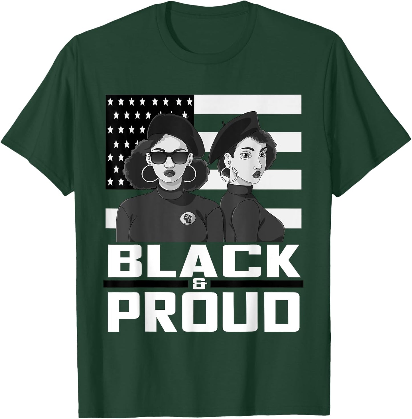 Black and Proud Panther Party 1966 Afro American T-Shirt - T-Shirt | Forest