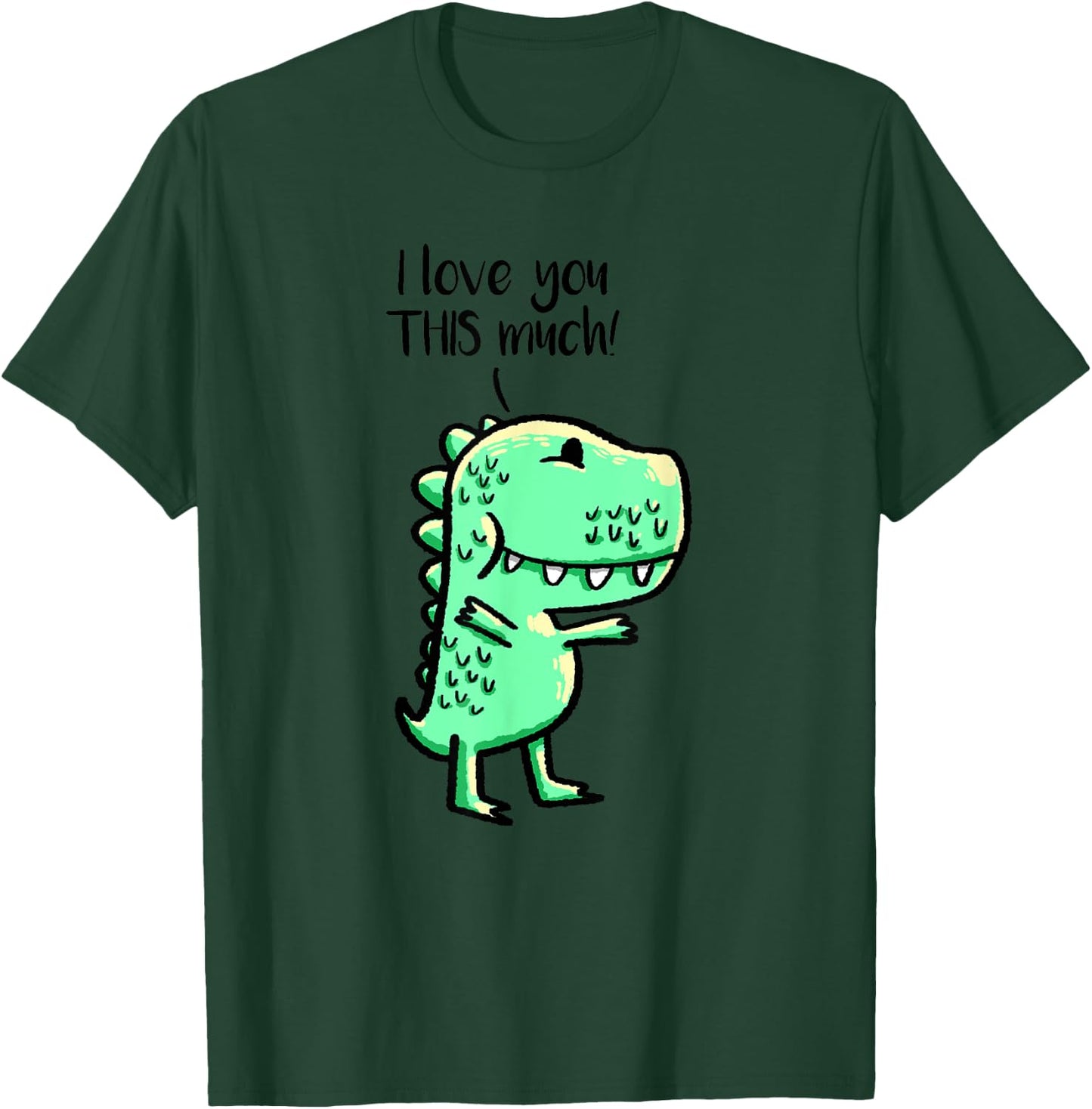 I Love You This Much T-Rex Matching Dino Best Friend Gift T-Shirt - T-Shirt | Forest