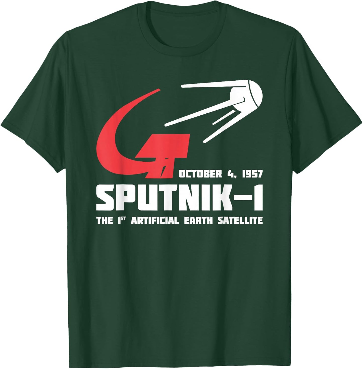 Sputnik Soviet Space Flight USSR Soviet Union Propaganda T-Shirt - T-Shirt | Forest