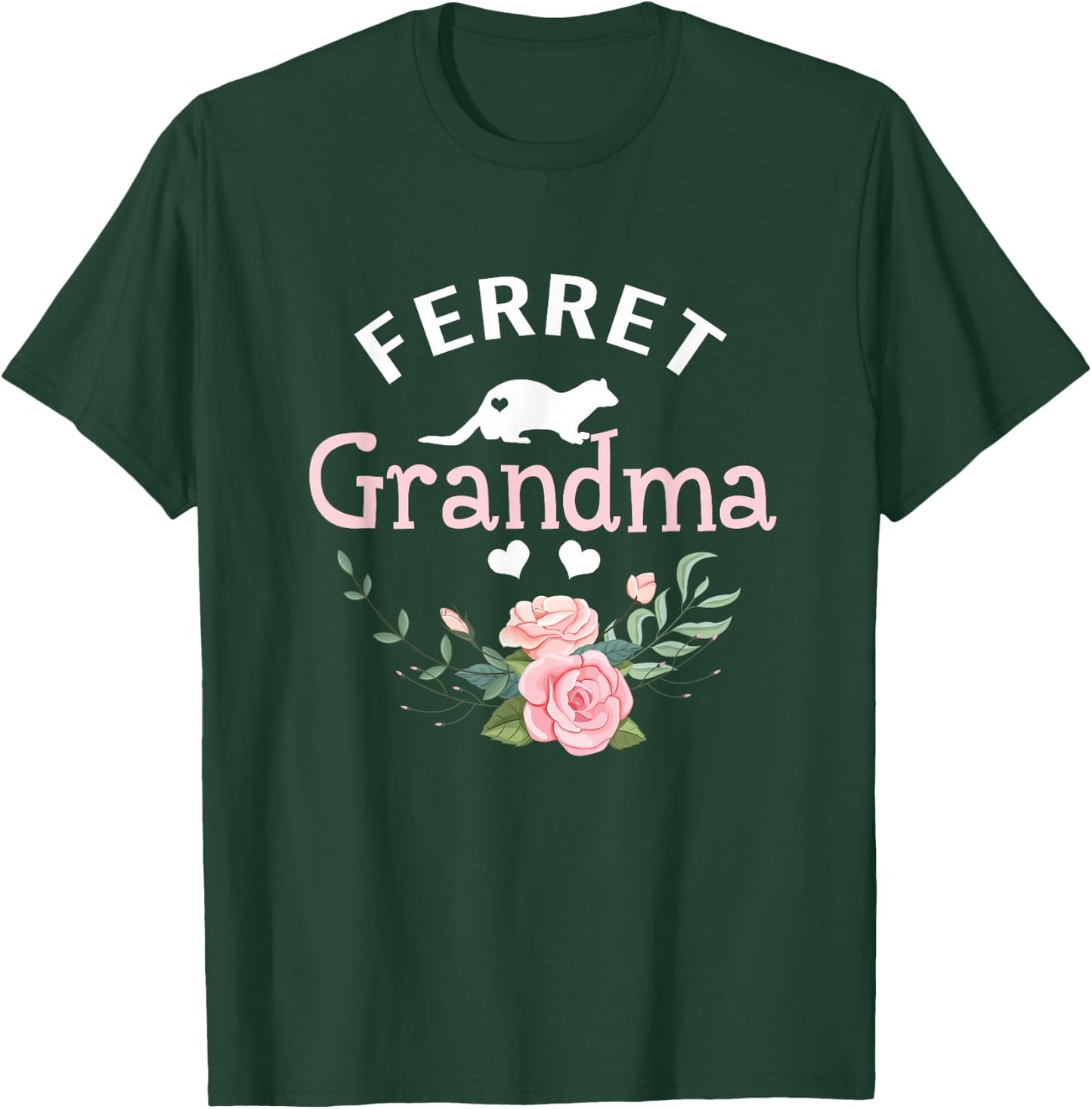 Ferret Grandma Gifts Mom Ferret Pet Lover Christmas T-Shirt - T-Shirt | Forest