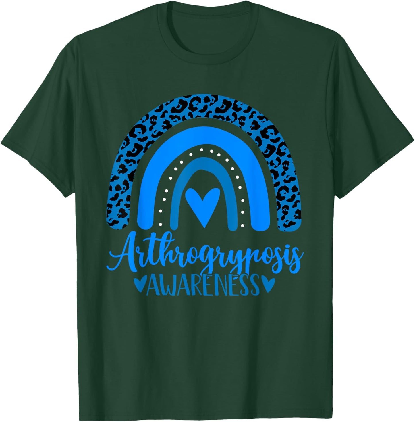 we wear Blue rainbow awsewome for Arthrogryposis Awareness T-Shirt - T-Shirt | Forest