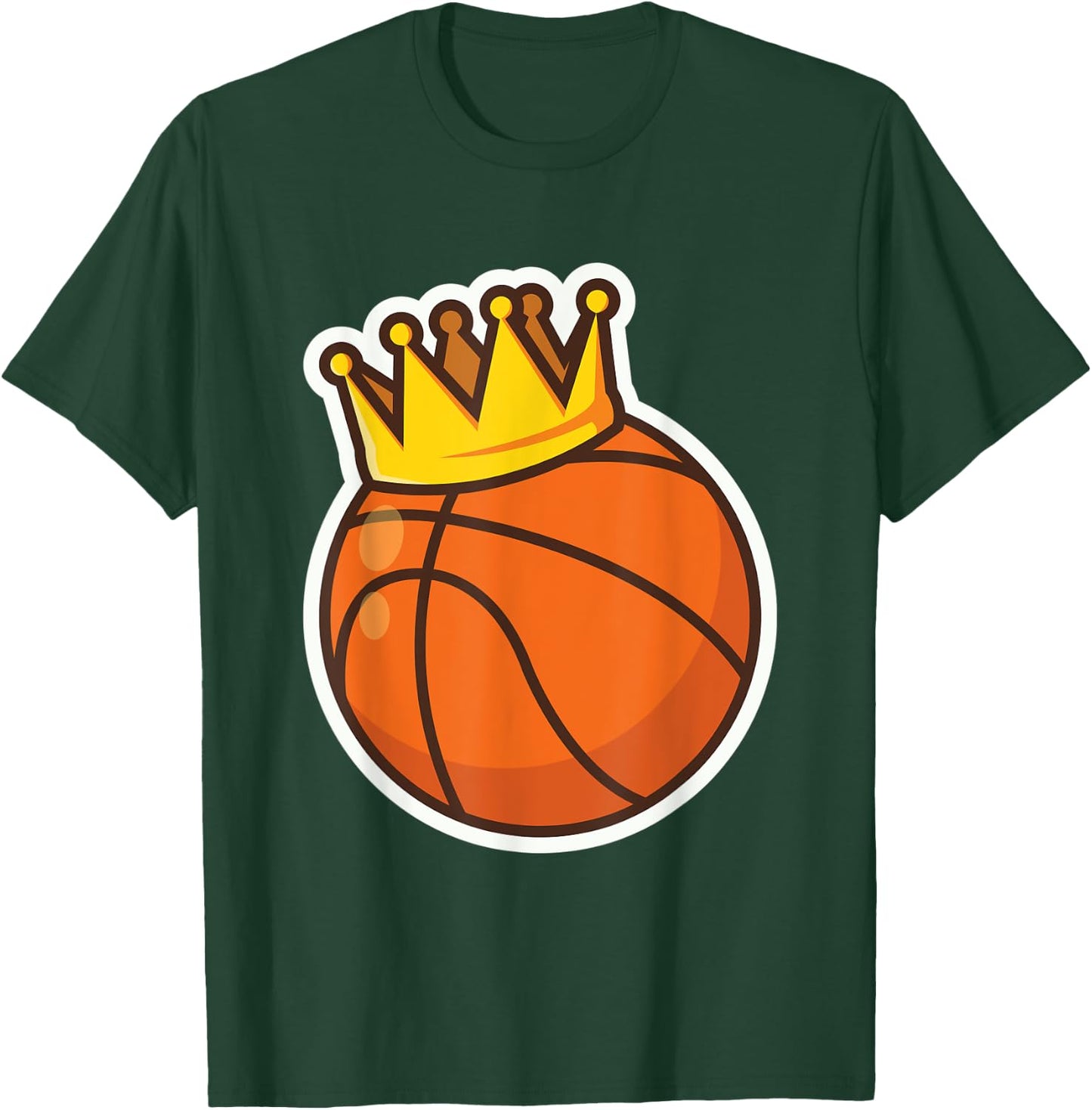Basketball King Crown for Basketball Player T-Shirt - T-Shirt | Forest