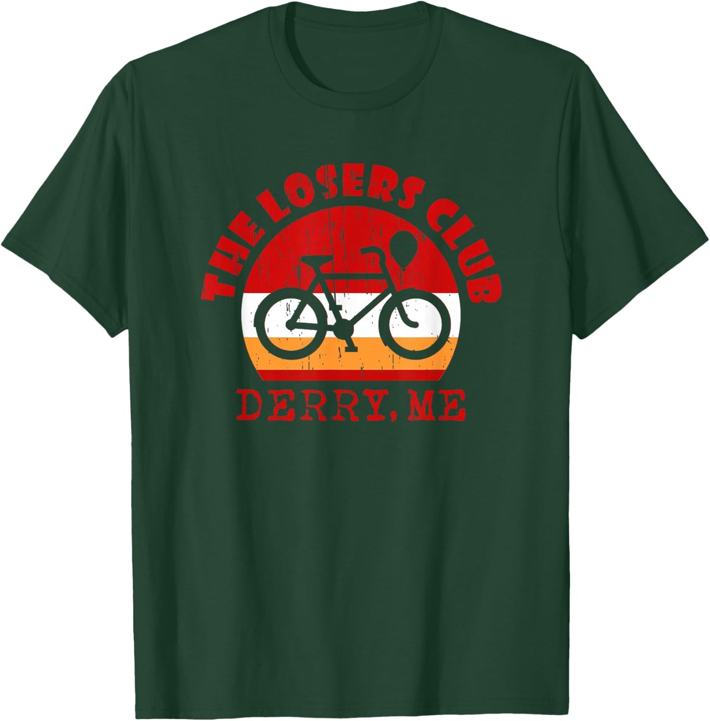 The Losers Club Vintage Bike Distressed Design T-Shirt - T-Shirt | Forest