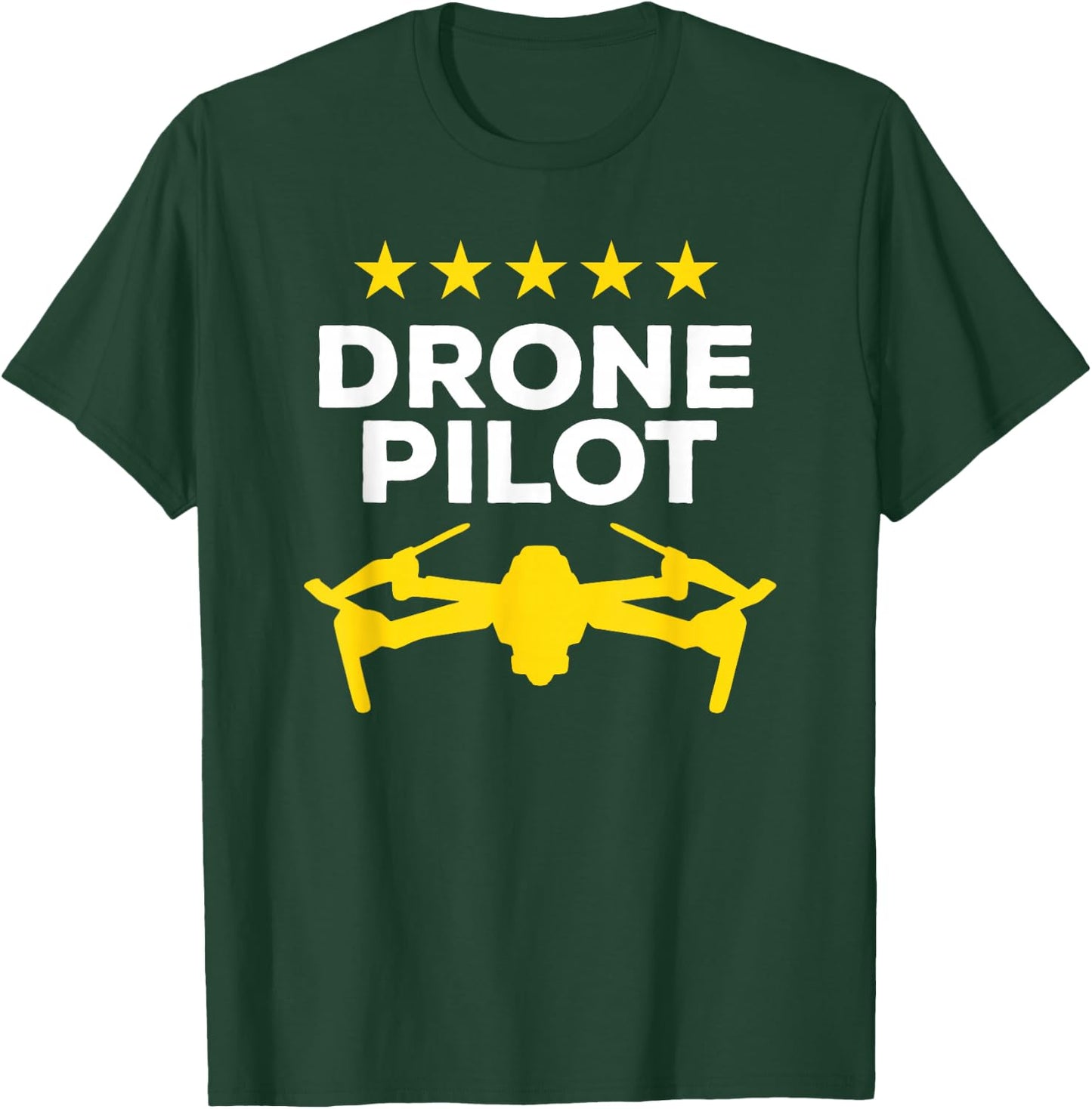 Quadcopter Drone Pilot Drone Racing Drone Pilot , -Adults, Black, Small, Short Sleeve T-Shirt - T-Shirt | Forest
