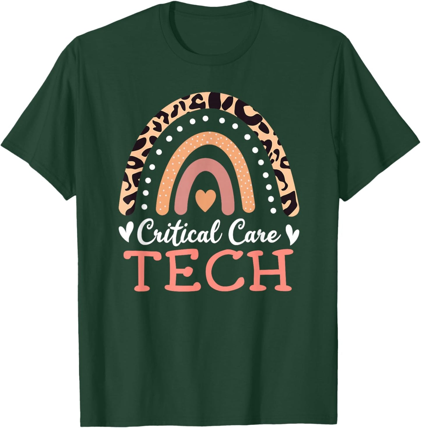 Critical Care Tech Rainbow EMT Emergency Medical Technician T-Shirt - T-Shirt | Forest
