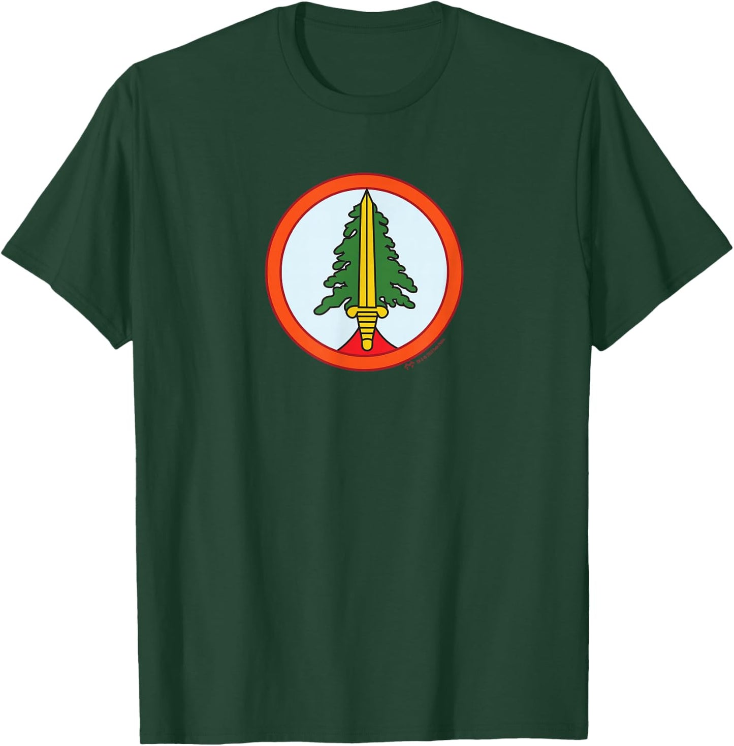 SHOWTIME Twin Peaks Bookhouse Boys Patch - Men's Black Solid - Small - Short Sleeve - Classic Fit - Cotton 65%, Polyester 35% T-Shirt - T-Shirt | Forest