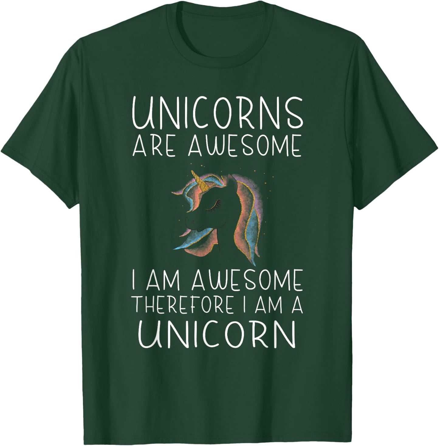 Die glitzernden Einhrner Unicorn - Unicorns are awesome, I am awesome T-Shirt - T-Shirt | Forest