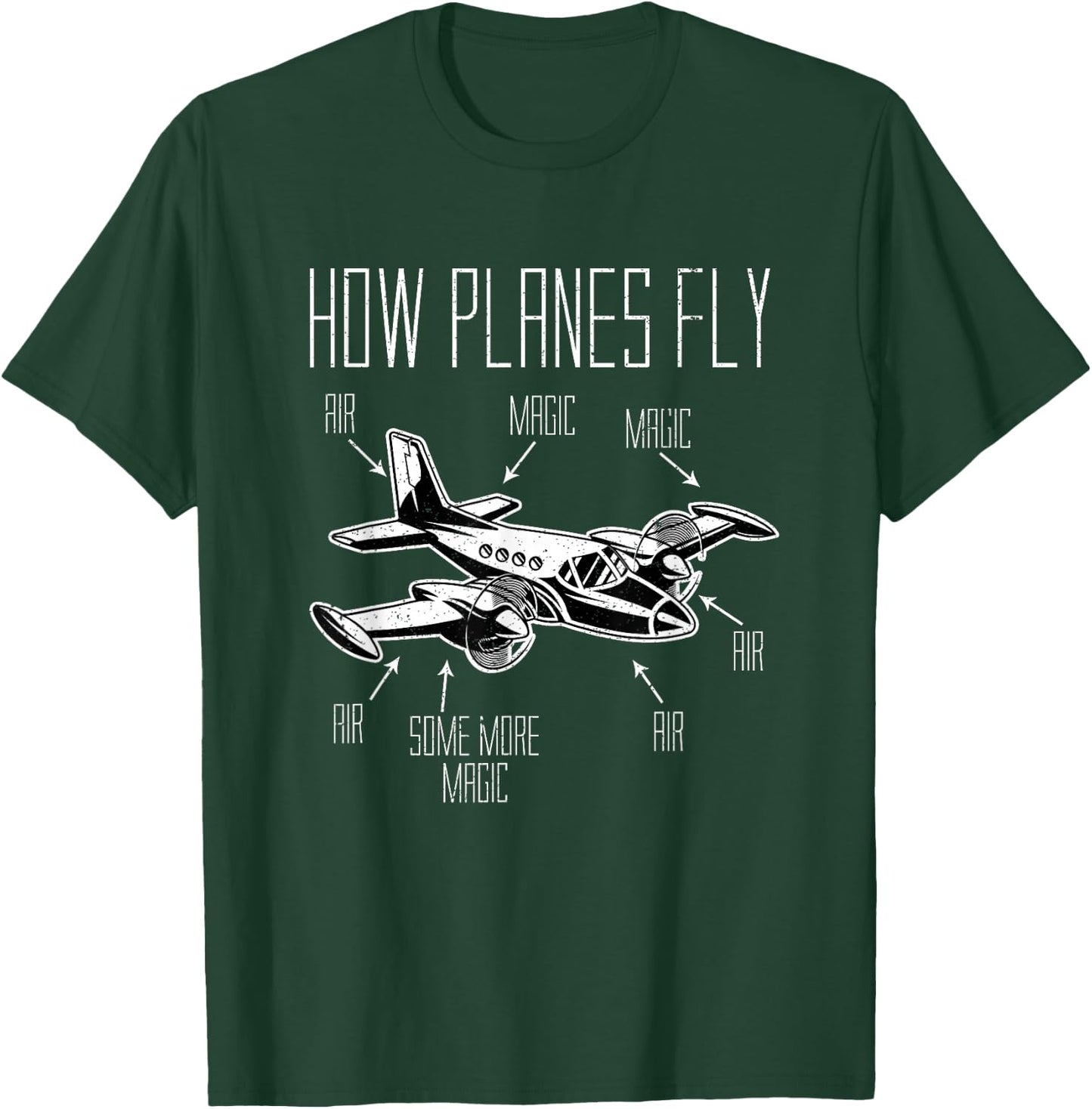 Funny Airport Gift Pilot T-Shirt - T-Shirt | Forest