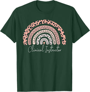 Clinical Instructor Leopard Rainbow Appreciation T-Shirt - T-Shirt | Forest