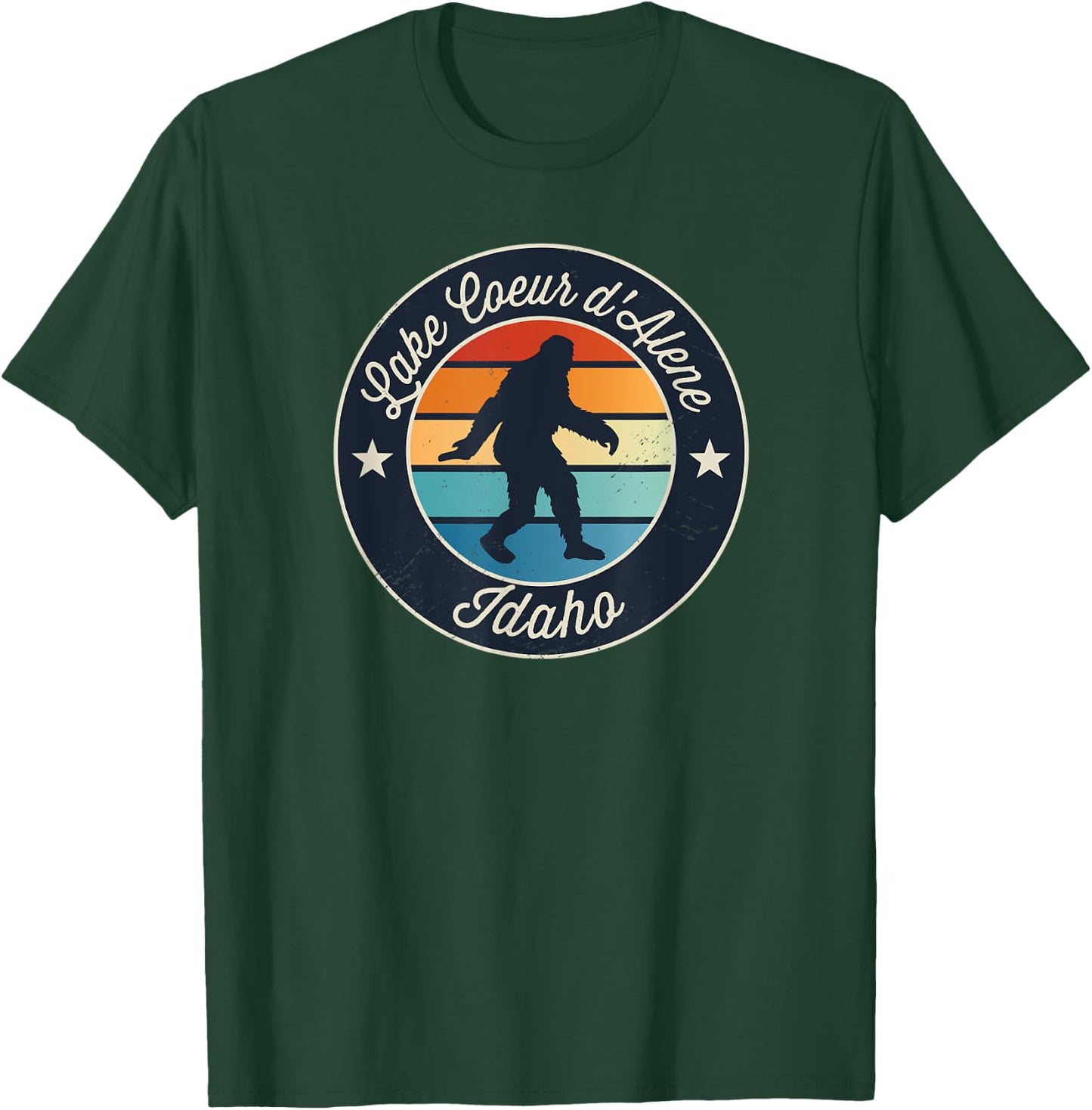 Lake Coeur d'Alene Idaho Sasquatch Souvenir T-Shirt - T-Shirt | Forest