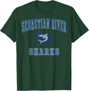 Sebastian River High School Sharks C1 T-Shirt - T-Shirt | Forest