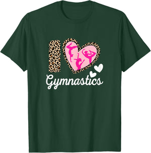 Cute I Love Gymnastics Tumbling Gymnast Women Girls Acrobat T-Shirt - T-Shirt | Forest