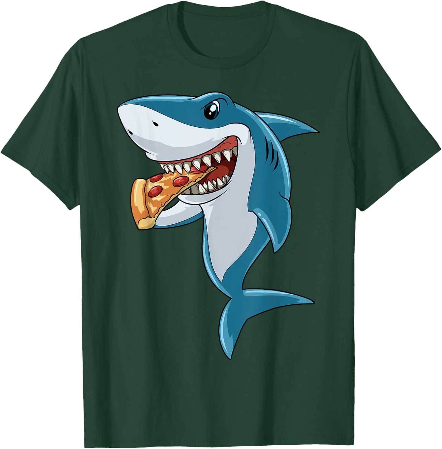 Shark Eating Pizza Shark Lovers Pizza Lovers T-Shirt - T-Shirt | Forest
