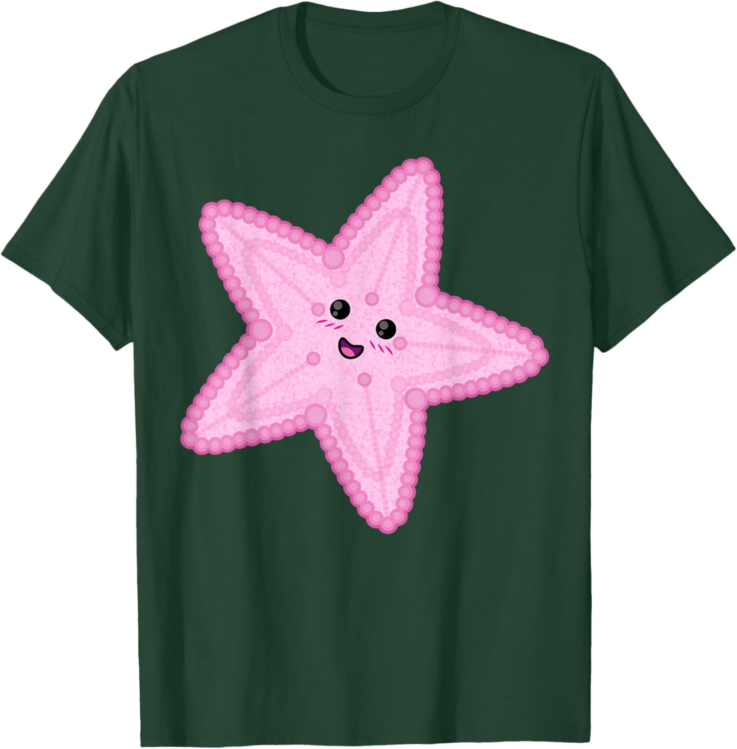 Cute Big Pink Starfish Halloween Sea Animal Easy DIY Costume T-Shirt - T-Shirt | Forest