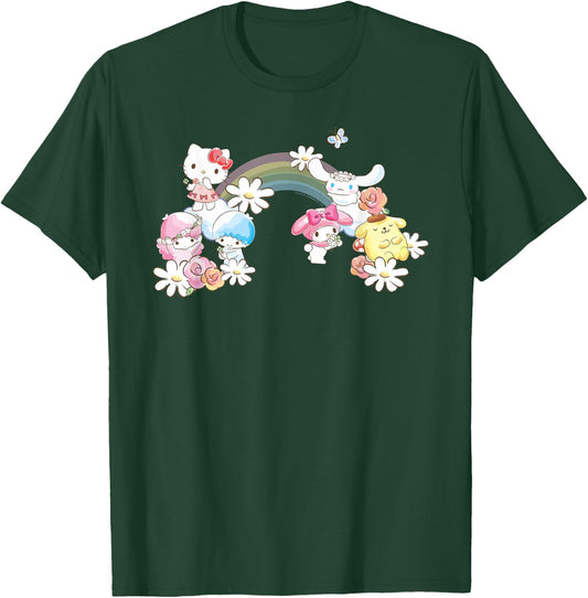 Sanrio Spring Hello Kitty Little Twin Stars My Melody Purin T-Shirt - T-Shirt | Forest