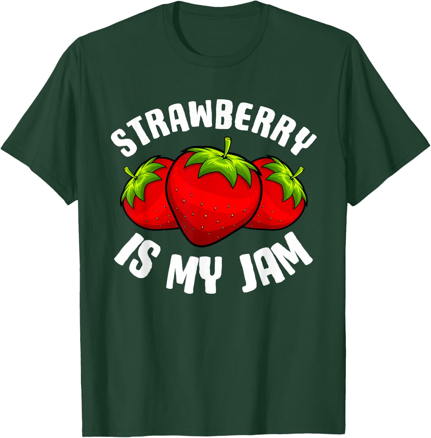 Funny Strawberry Design Women Strawberries Humor , Black T-Shirt - T-Shirt | Forest