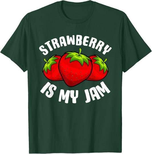 Funny Strawberry Design Women Strawberries Humor , Black T-Shirt - T-Shirt | Forest