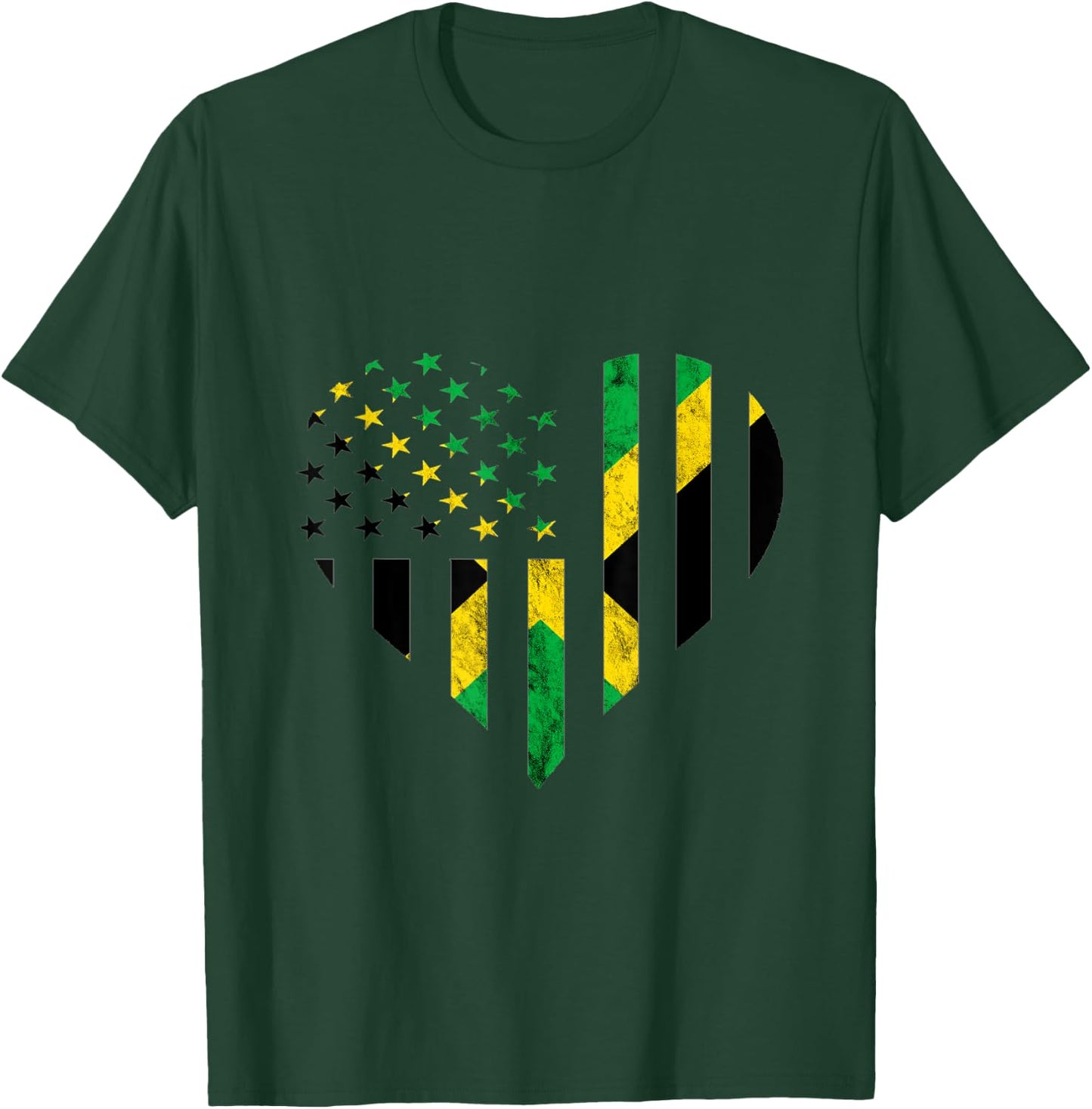 Jamaica Jamaican Roots Carribean Pride American Grows T-Shirt - T-Shirt | Forest