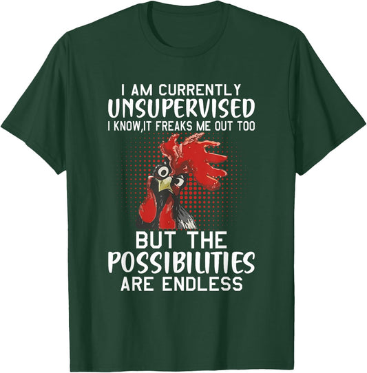 I am Currently Unsupervised - Funny Sayings Small T-Shirt - T-Shirt | Forest