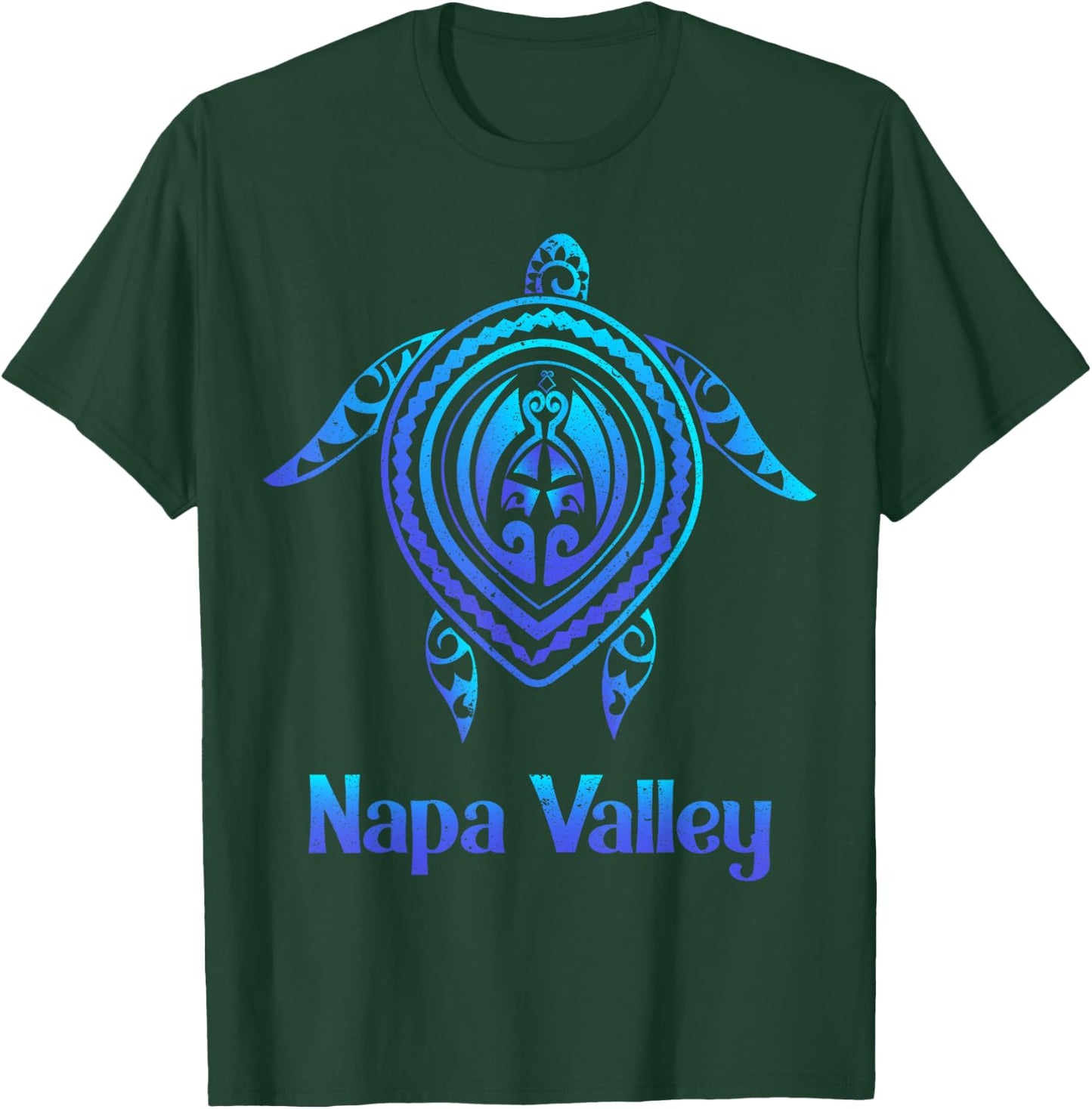 Napa Valley California CA Souvenirs Blue Sea Turtle Tribal T-Shirt - T-Shirt | Forest