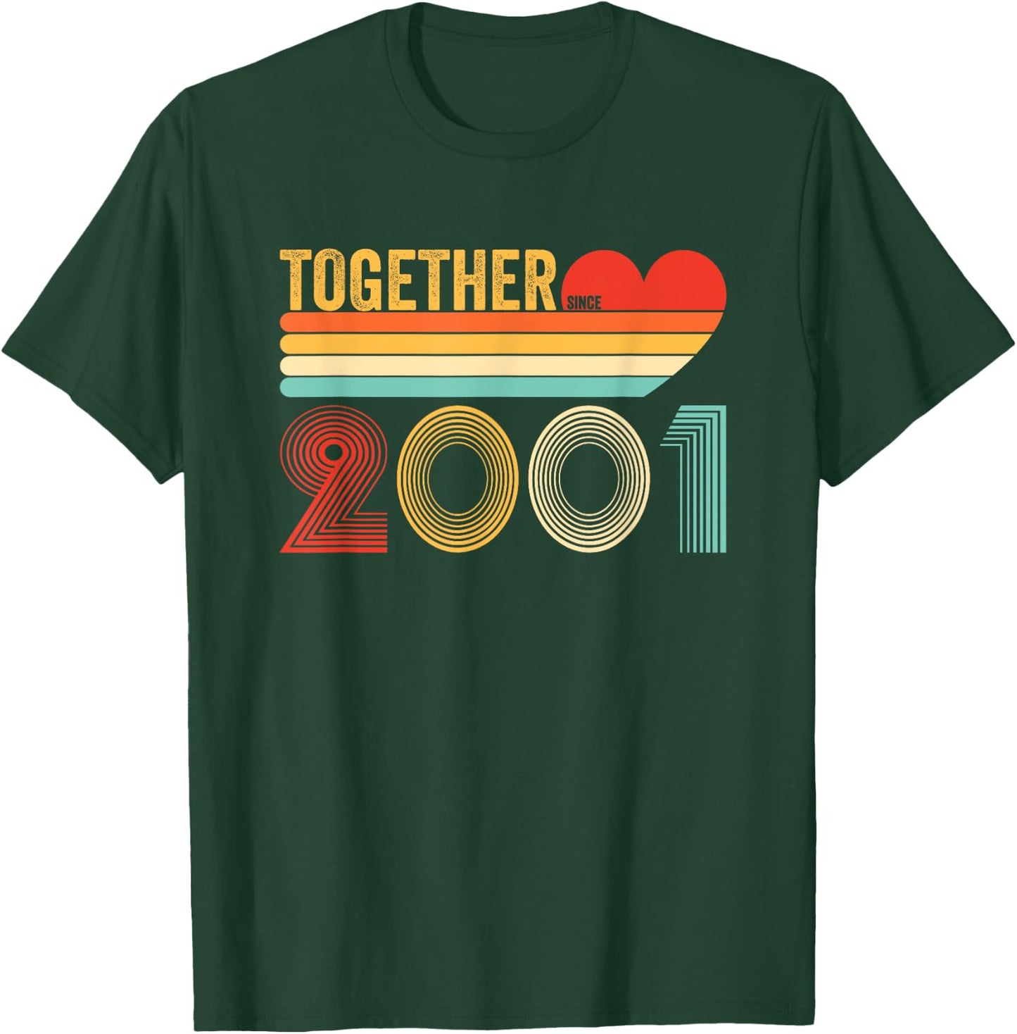 Together Since 2001 Shirt Her Couple Anniversary T-Shirt - T-Shirt | Forest