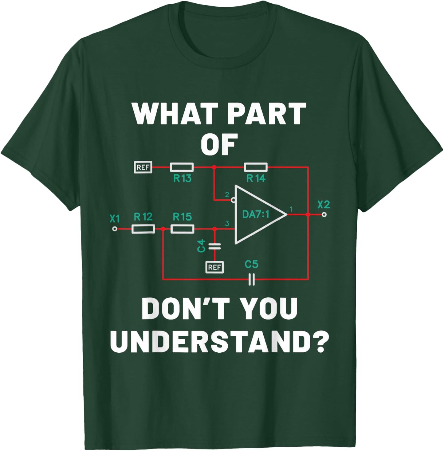 Electronic diagram Electrical engineer funny Gift T-Shirt - T-Shirt | Forest