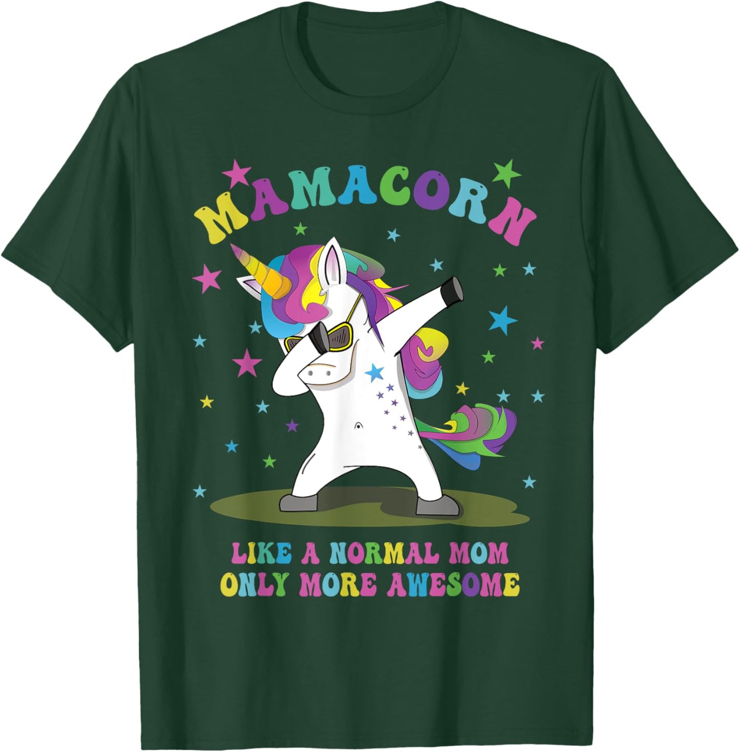 Funny Mamacorn Dabbing Unicorn Mother´s Day Mother Mom T-Shirt - T-Shirt | Forest