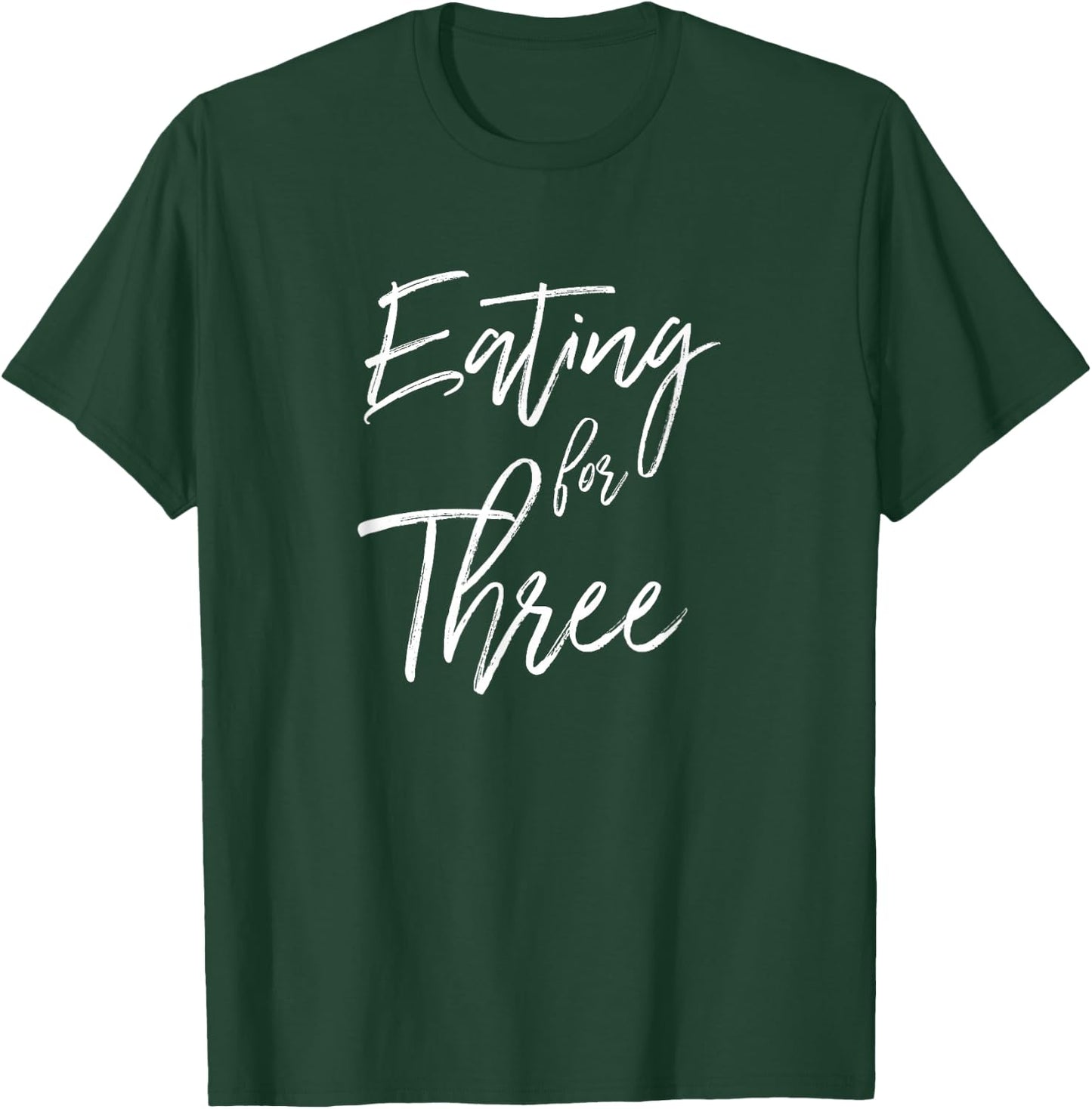 Eating For 3 Shirt Funny Having Twins Pregnancy Reveal Gift T-Shirt - T-Shirt | Forest
