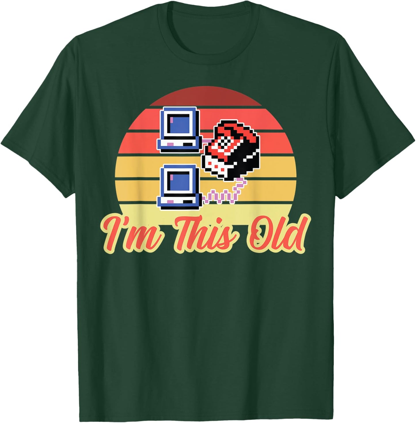 Programmers Dial Up Internet Programming 90s Computer Nerds T-Shirt - T-Shirt | Forest