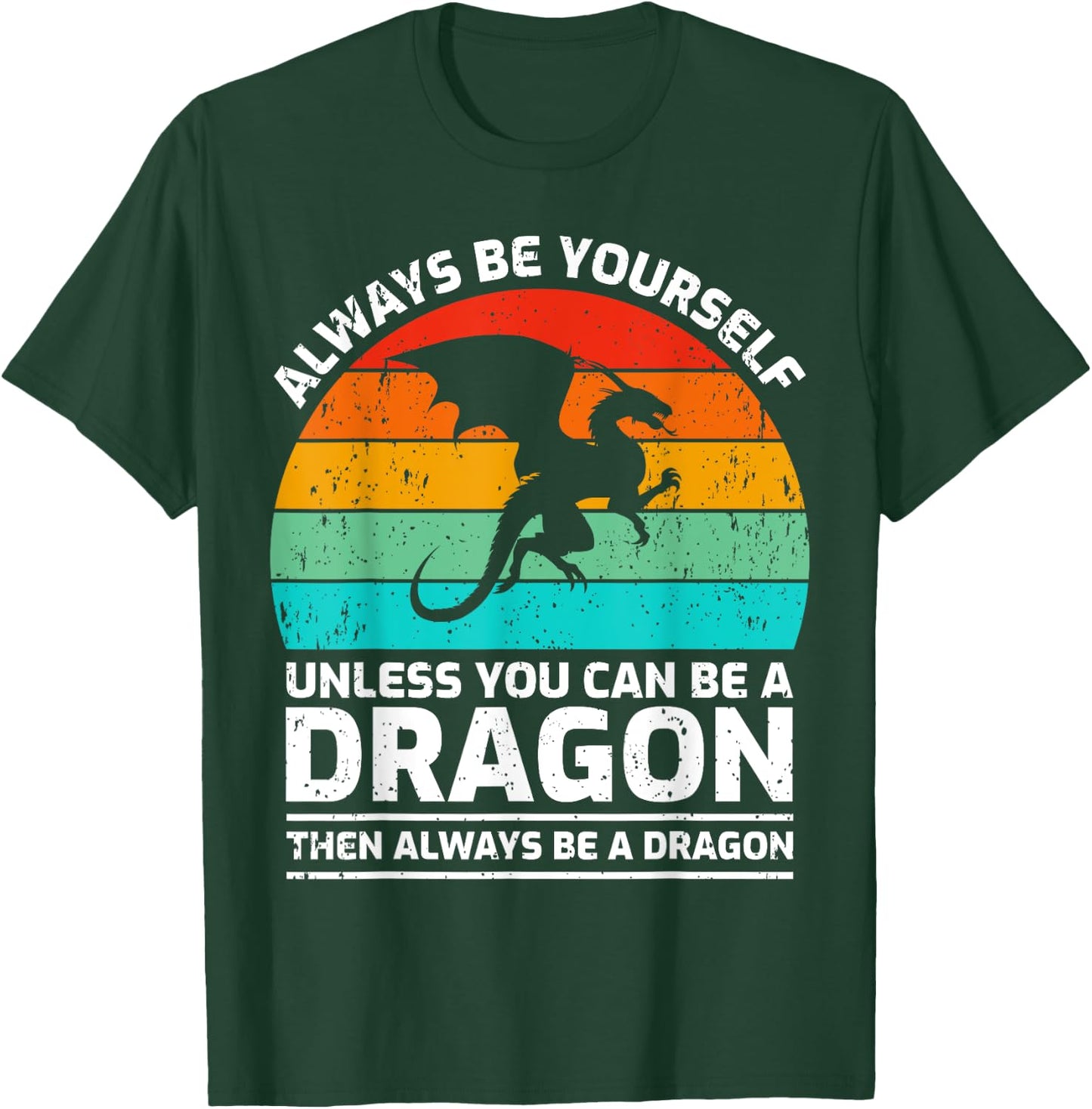 Vintage Dragon Lover Retro Cute Dragon T-Shirt - T-Shirt | Forest