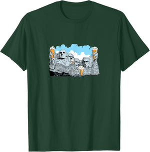 Mt Rushmore Presidents Beer Cheers T-Shirt - T-Shirt | Forest