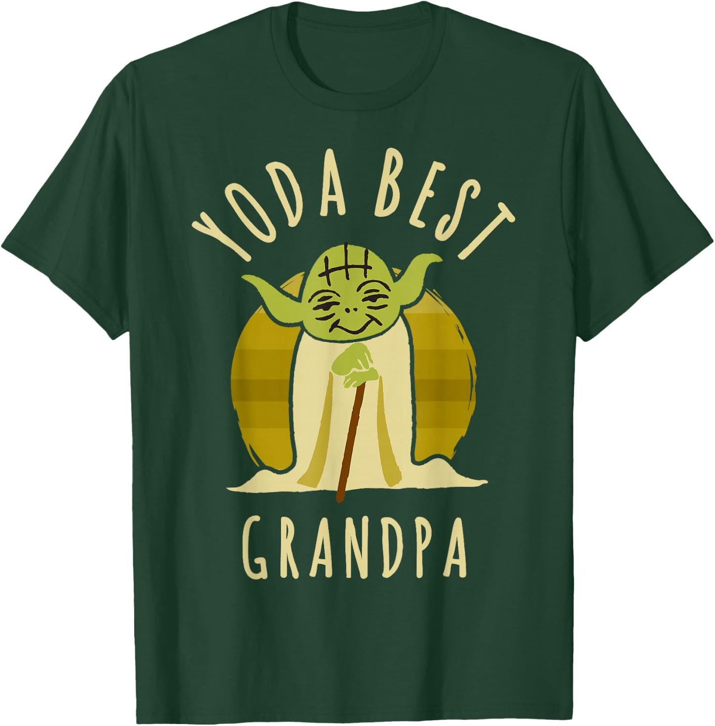Star Wars Yoda Best Grandpa Cartoon Yoda T-Shirt - T-Shirt | Forest