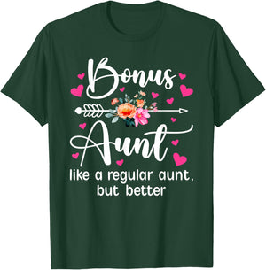 Bonus Aunt Definition Bonus Auntie Step Aunt T-Shirt - T-Shirt | Forest