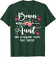 Bonus Aunt Definition Bonus Auntie Step Aunt T-Shirt - T-Shirt | Forest