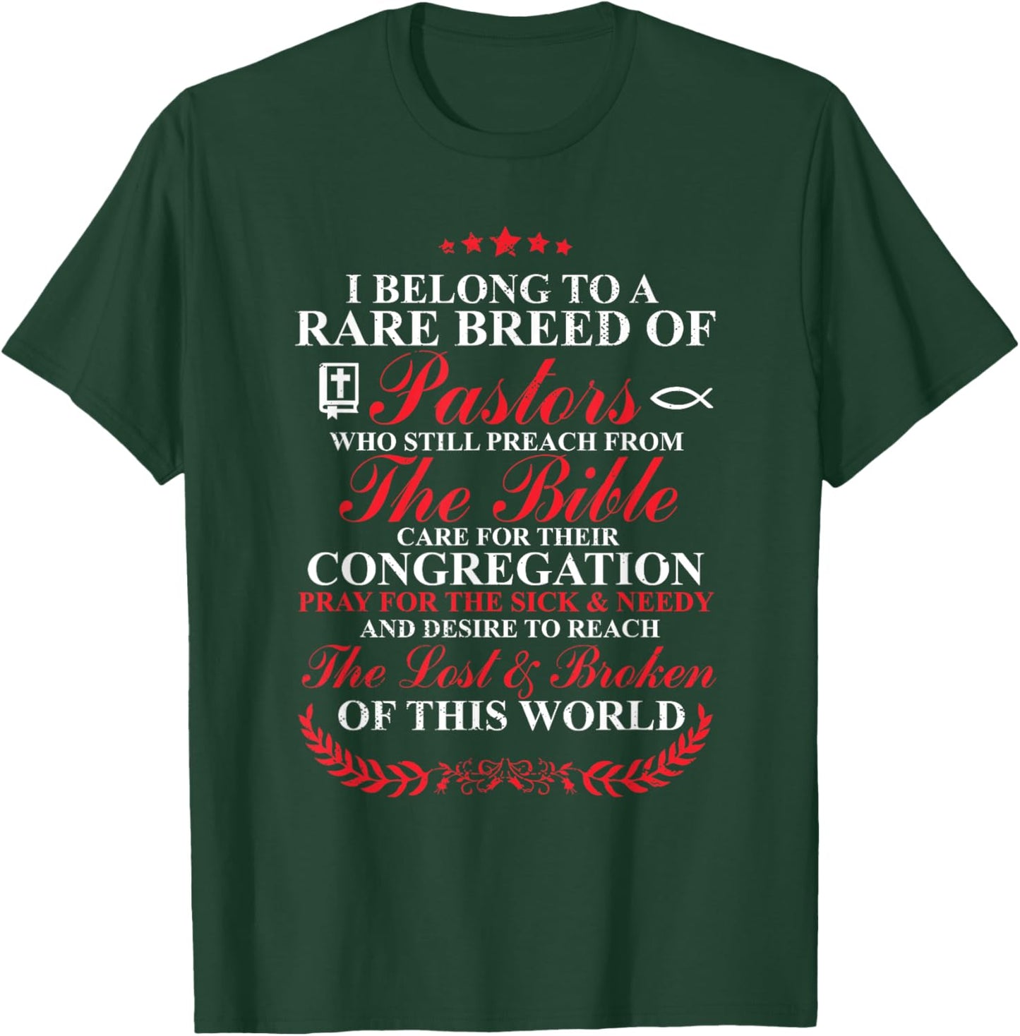 Christian I Belong To A Rare Breed Of Pastors T-Shirt - T-Shirt | Forest