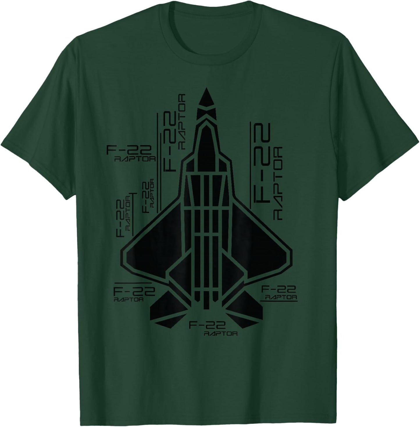 Raptor airplane F-22 Jet Fighter souvenir and Fighter jet T-Shirt - T-Shirt | Forest