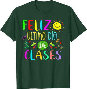 Last Day Of School Summer Spanish Teacher Or Student T-Shirt - T-Shirt | Forest