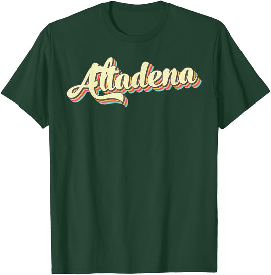 Altadena Retro Art Baseball Font Vintage T-Shirt - T-Shirt | Forest