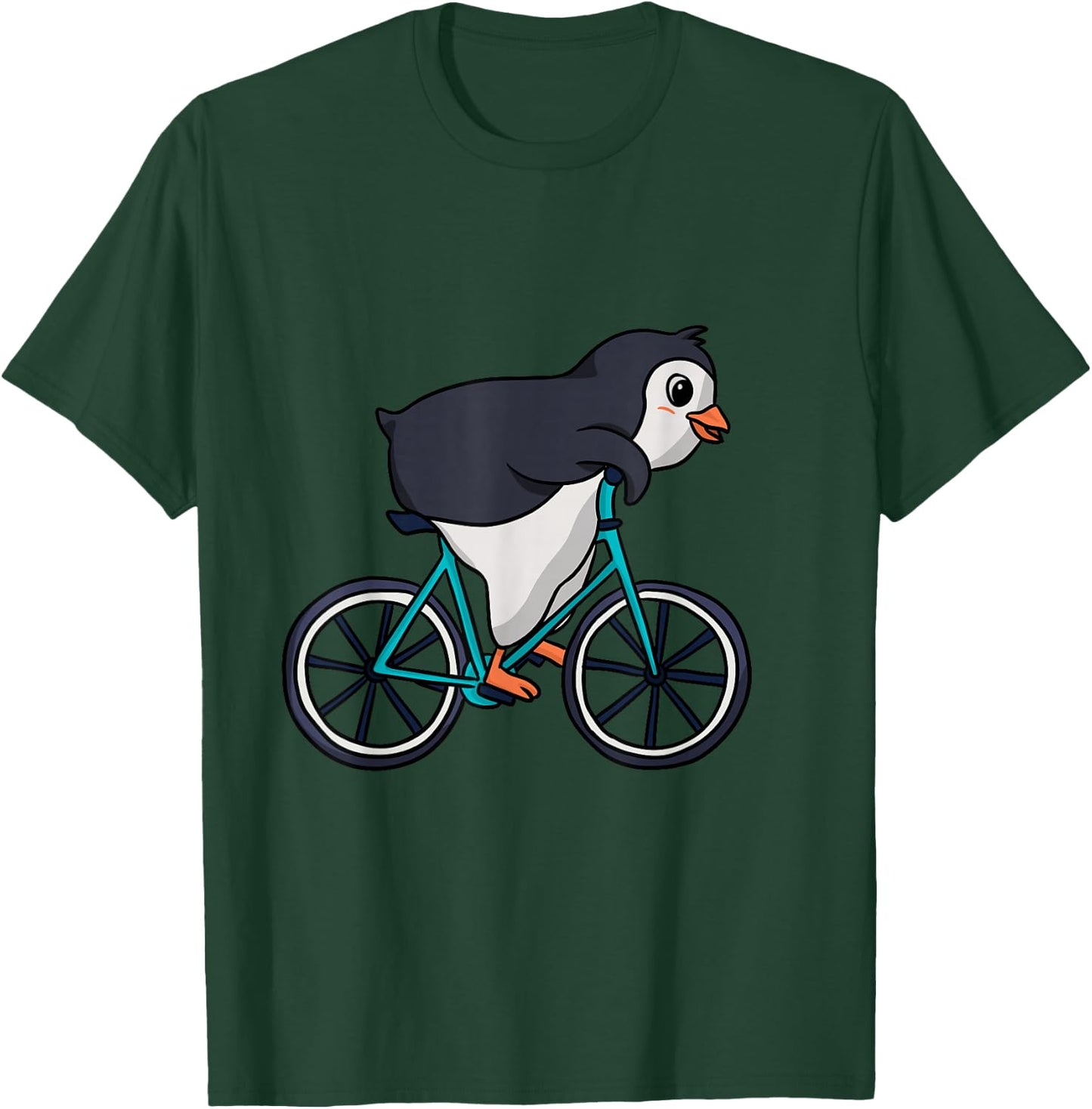 Bicycle Penguin Cycling T-Shirt - T-Shirt | Forest