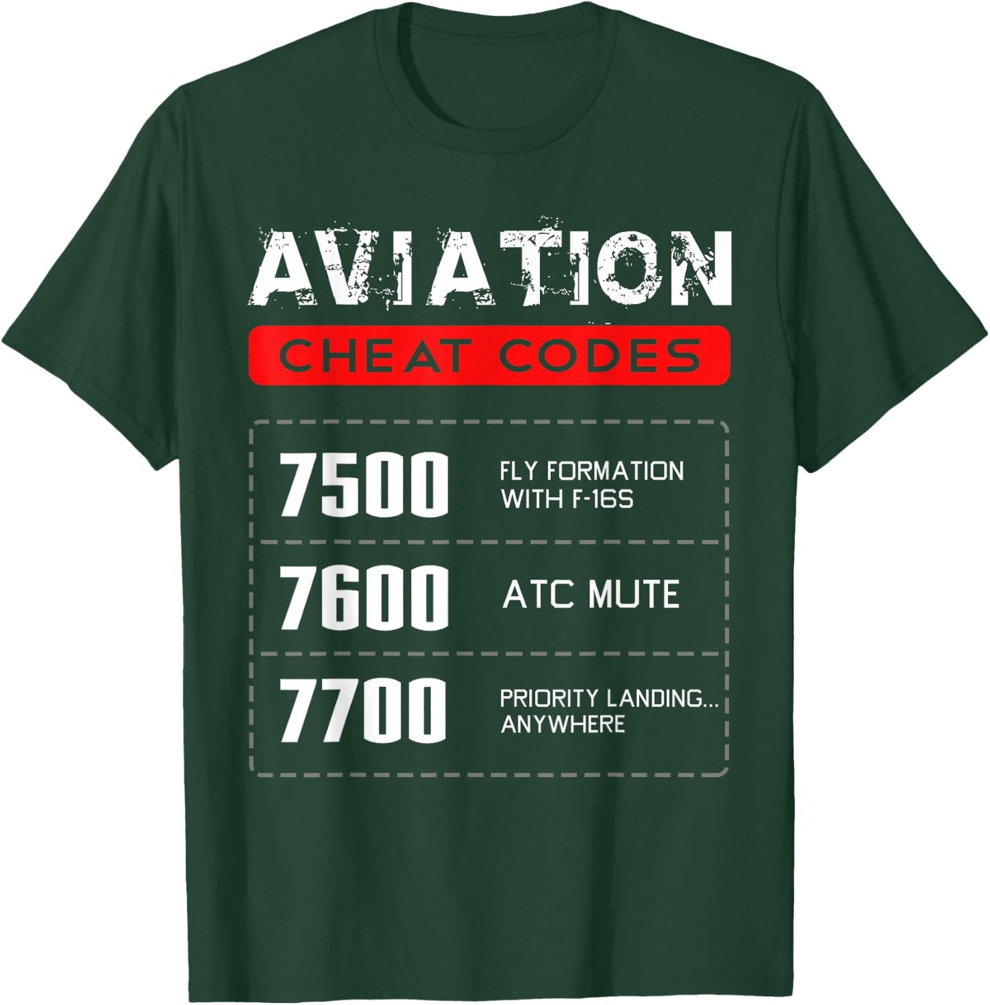 Aviation Cheat Codes Gift, Aviation Gift, Pilogift T-Shirt - T-Shirt | Forest