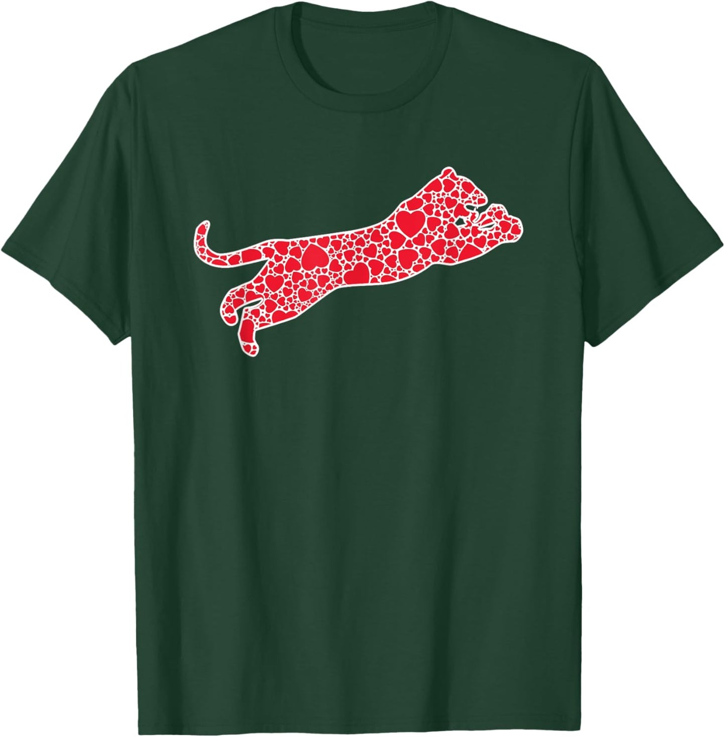 Cougar Hearts Valentine's Day Puma Animal Lover Girl Gift T-Shirt - T-Shirt | Forest
