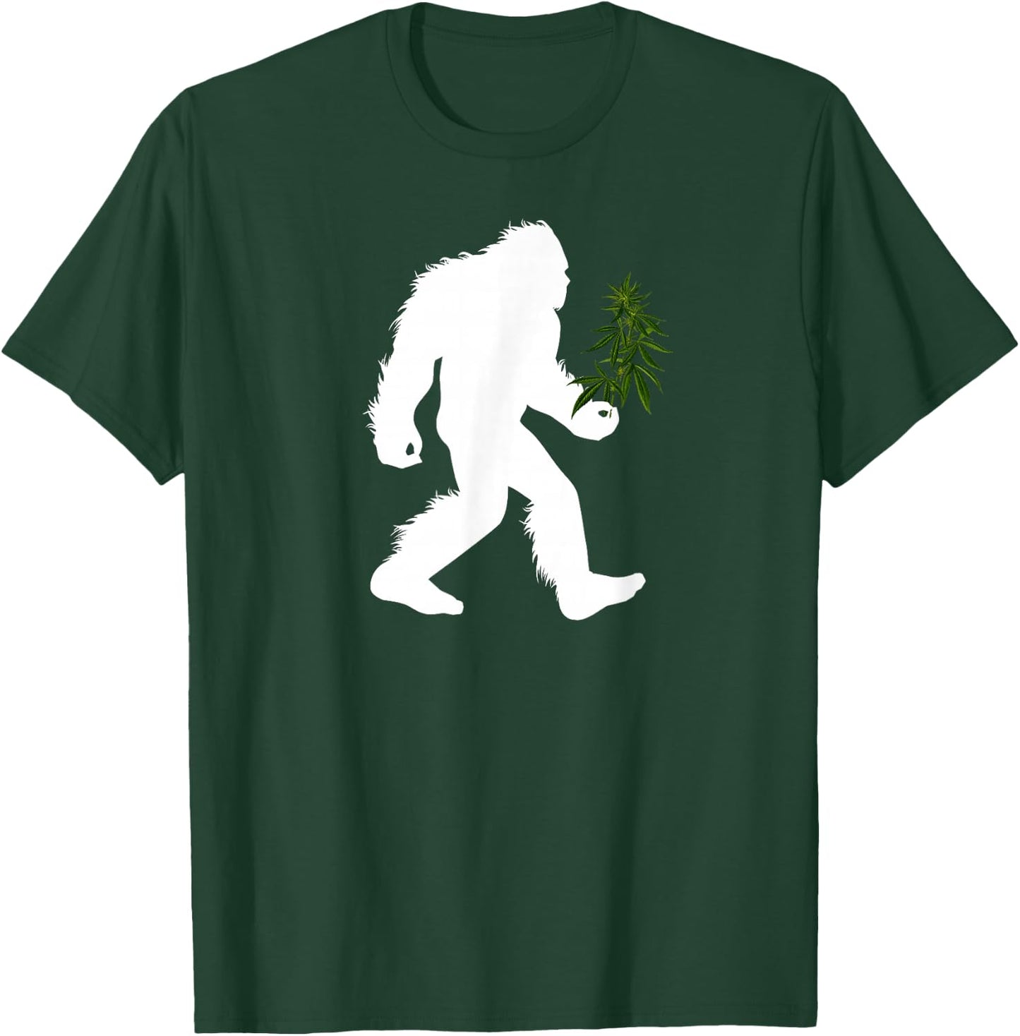 Bigfoot Cannabis Plant Sasquatch Marijuana T-Shirt - T-Shirt | Forest