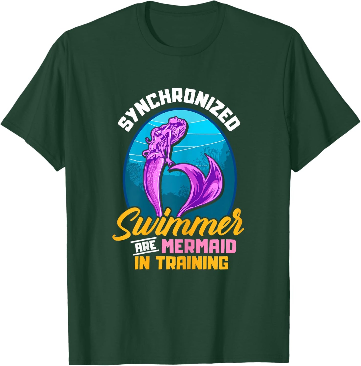 Synchronized Swimming Mermaid Mermaids costume dress T-Shirt - T-Shirt | Forest